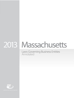 cover image of CSC Massachusetts Laws Governing Business Entities
